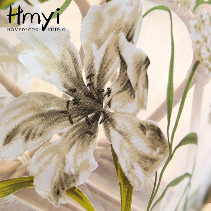 Tropical Leaf Sheer Curtain Panel